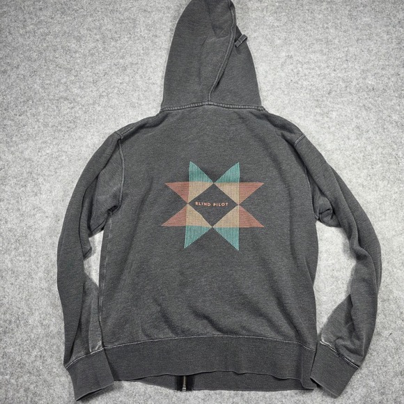 Blind Pilot Hoodie Women S Gray Faded - Picture 5 of 7